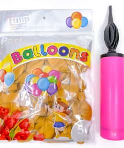 Party Balloons with Pump Set Golden