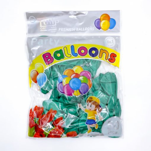 party shaty party balloons dark green pack of 50 pieces