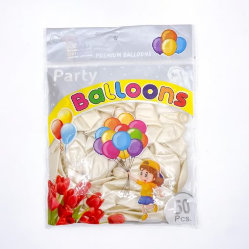party shaty party balloons white pack of 50 pieces