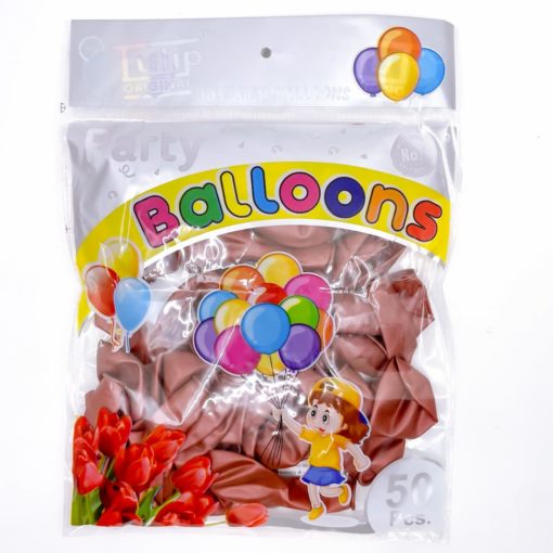 party shaty party balloons brown pack of 50 pieces