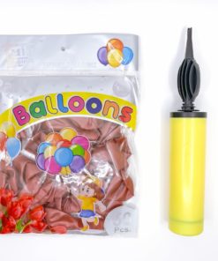 Party Balloons with Pump Set Brown