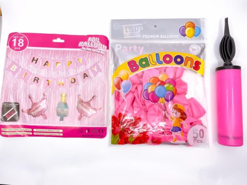 Happy Birthday 18 Piece DIY Kit Pink
