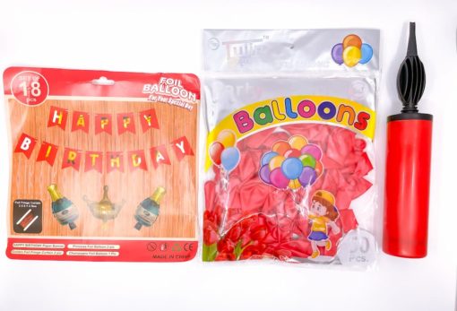 Happy Birthday 18 Piece DIY Kit Red