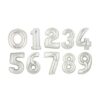 Silver Number Foil Balloon All Numbers
