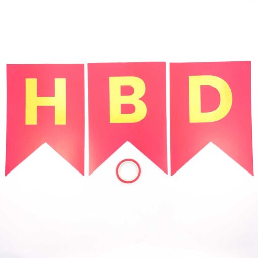 Happy Birthday Banner Red
