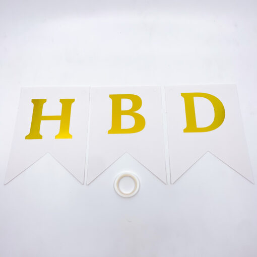 Birthday Banner White