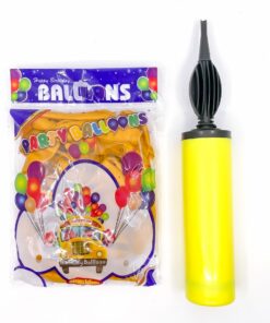 Party Shaty - Party Balloons With Pump Set - Small - Golden