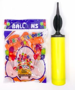 Party Shaty - Party Balloons With Pump Set - Small - Red