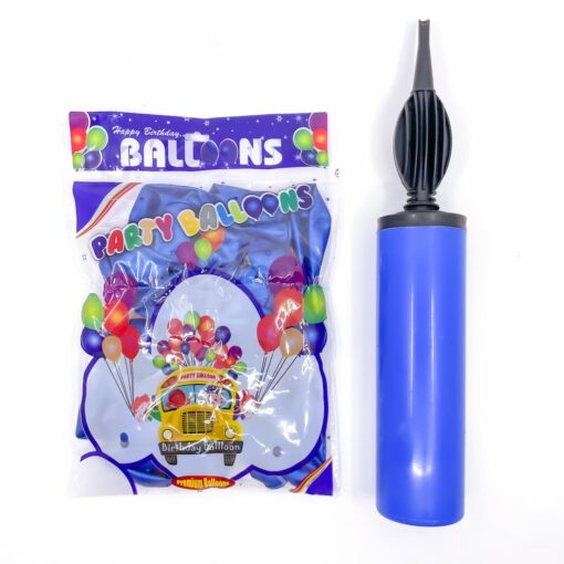 Party Shaty - Party Balloons With Pump Set - Small - Royal Blue