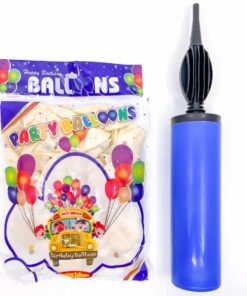 Party Shaty - Party Balloons With Pump Set - Small - White