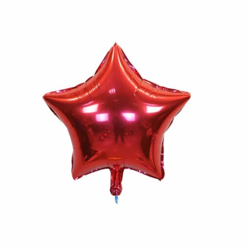 Red Foil Star Balloon for Anniversary and Birthday Party