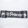 Happy Birthday Princess Sash for birthday celebration Black